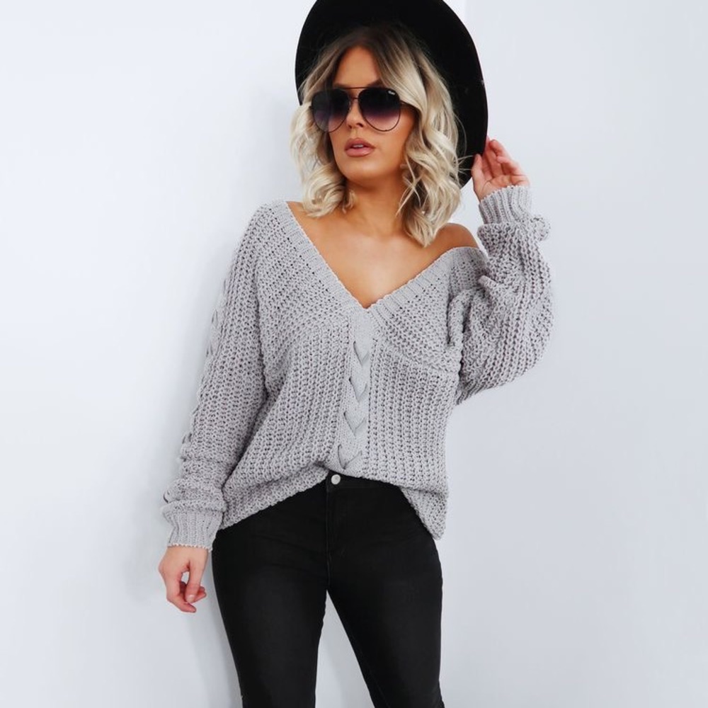 Off the Shoulder Knitted Sweater